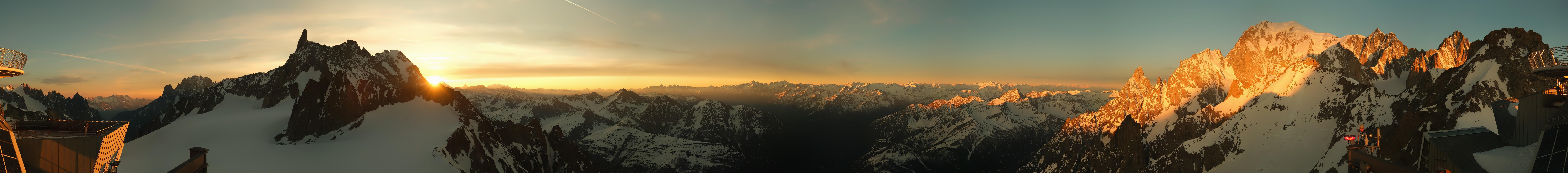 Archiv Foto Webcam Mont-Blanc-Gruppe Panorama