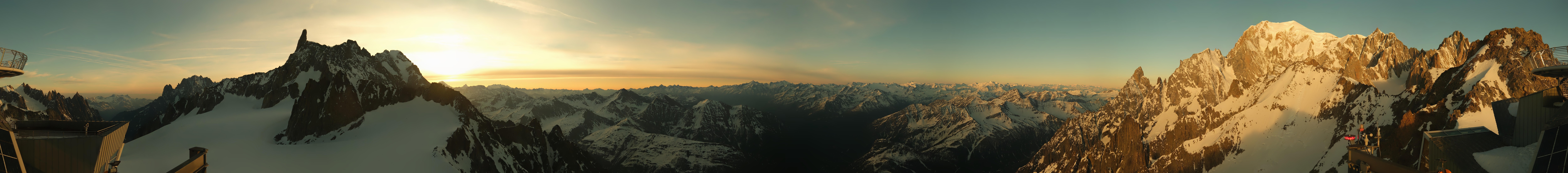 Archiv Foto Webcam Mont-Blanc-Gruppe Panorama