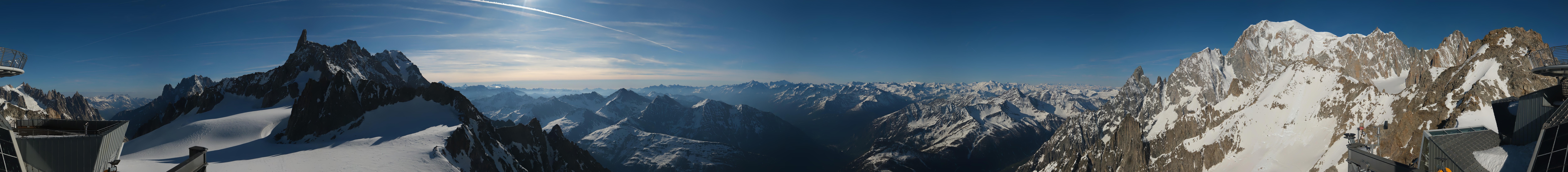 Archiv Foto Webcam Mont-Blanc-Gruppe Panorama
