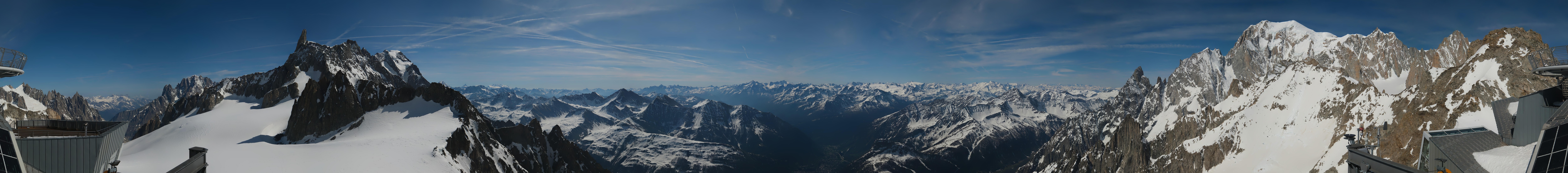 Archiv Foto Webcam Mont-Blanc-Gruppe Panorama