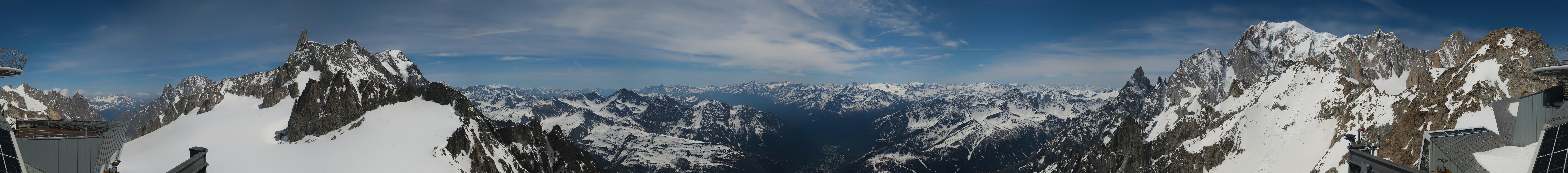 Archiv Foto Webcam Mont-Blanc-Gruppe Panorama