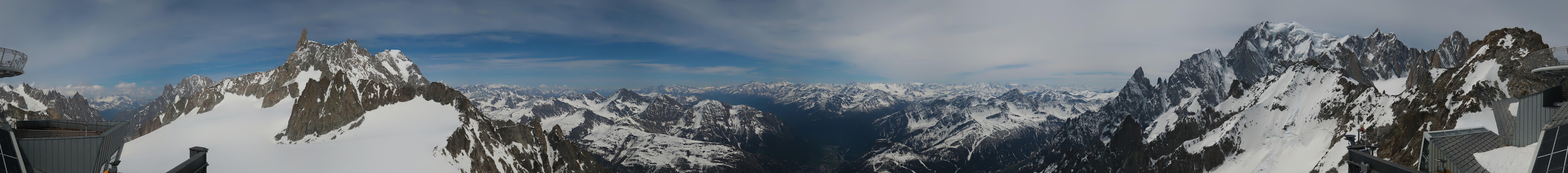 Archiv Foto Webcam Mont-Blanc-Gruppe Panorama