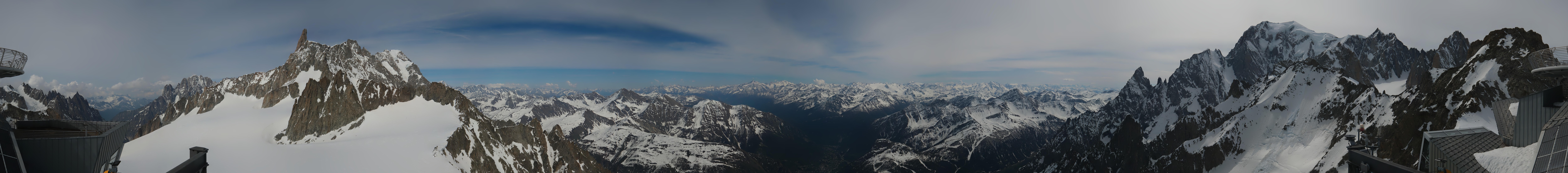 Archiv Foto Webcam Mont-Blanc-Gruppe Panorama