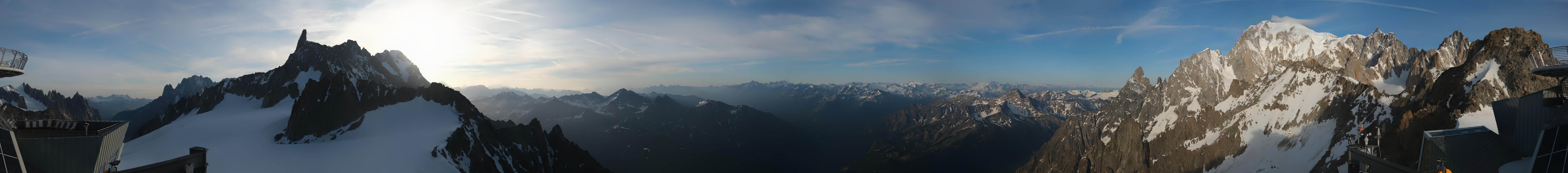 Archiv Foto Webcam Mont-Blanc-Gruppe Panorama