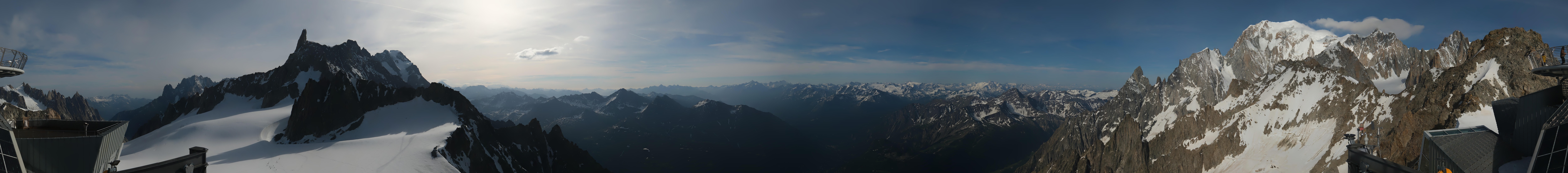 Archiv Foto Webcam Mont-Blanc-Gruppe Panorama