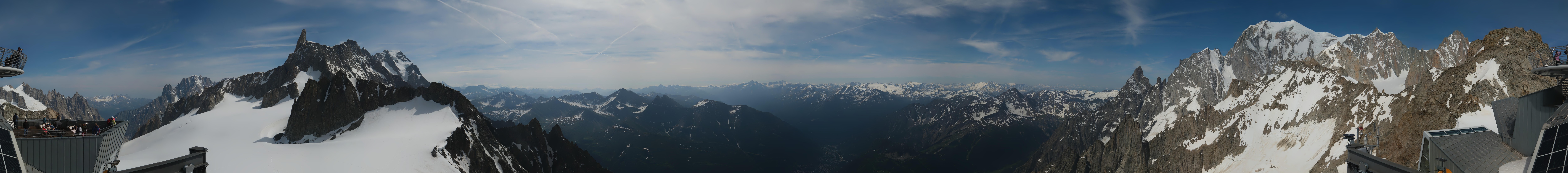Archiv Foto Webcam Mont-Blanc-Gruppe Panorama