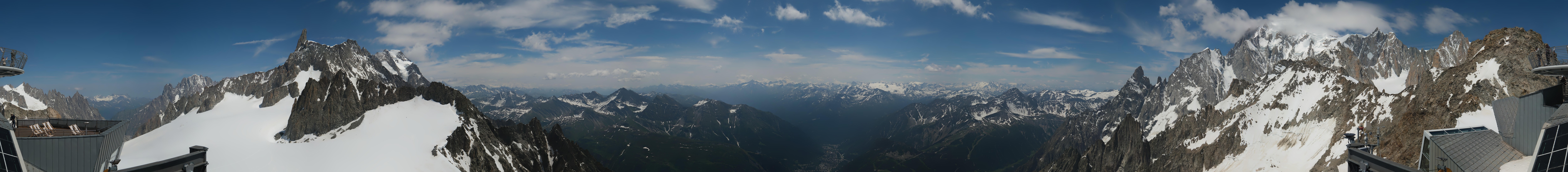 Archiv Foto Webcam Mont-Blanc-Gruppe Panorama