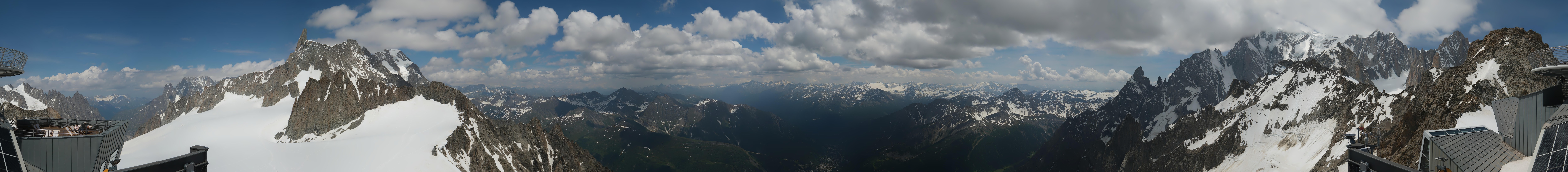 Archiv Foto Webcam Mont-Blanc-Gruppe Panorama