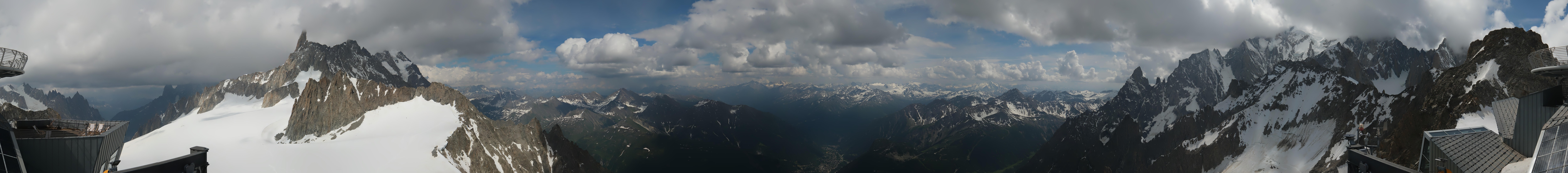 Archiv Foto Webcam Mont-Blanc-Gruppe Panorama