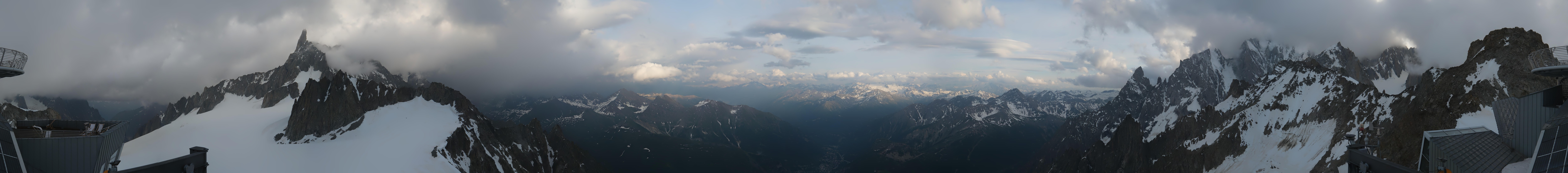 Archiv Foto Webcam Mont-Blanc-Gruppe Panorama