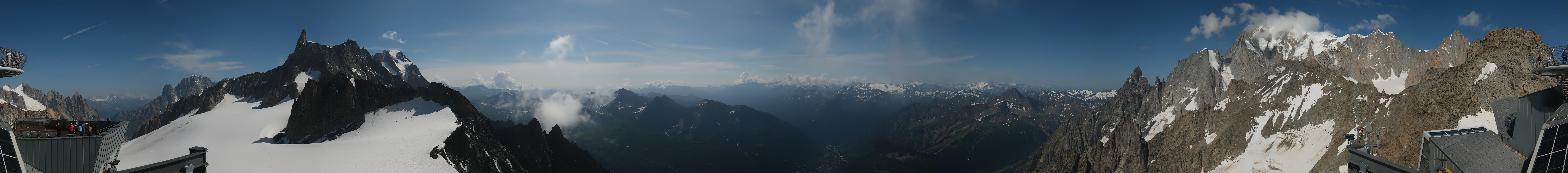 Archiv Foto Webcam Mont-Blanc-Gruppe Panorama