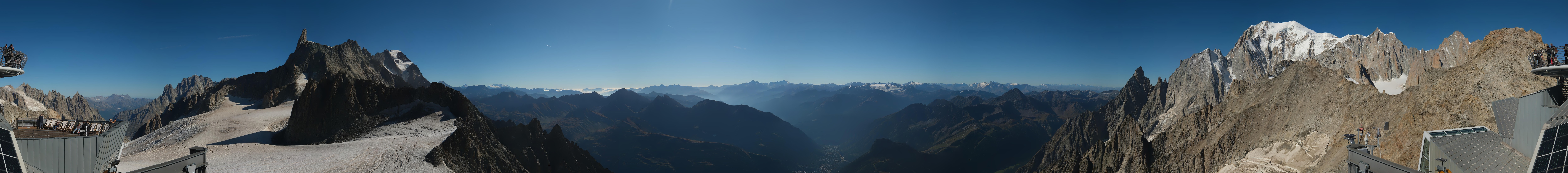 Archiv Foto Webcam Mont-Blanc-Gruppe Panorama