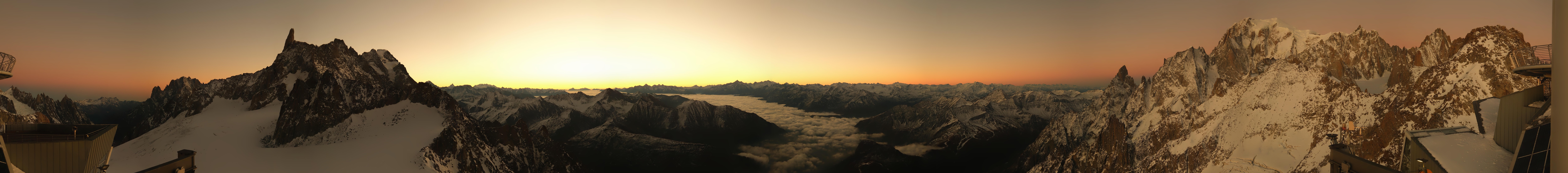 Archiv Foto Webcam Mont-Blanc-Gruppe Panorama