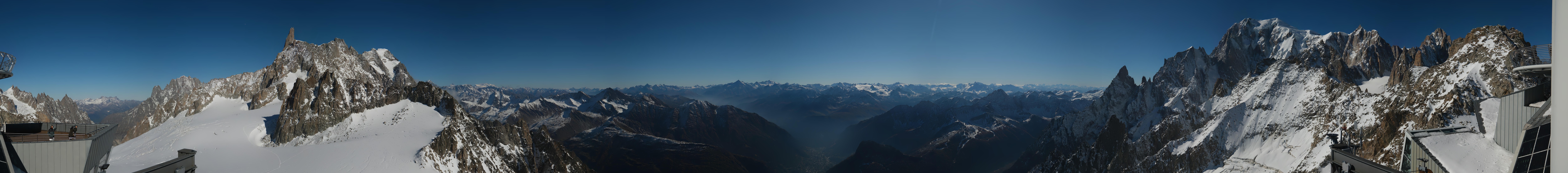 Archiv Foto Webcam Mont-Blanc-Gruppe Panorama