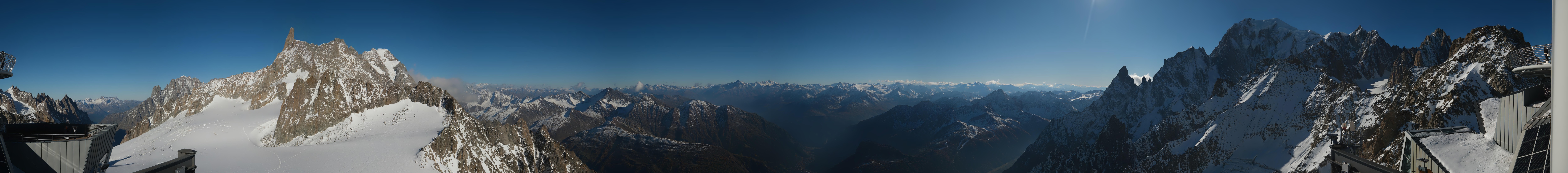Archiv Foto Webcam Mont-Blanc-Gruppe Panorama