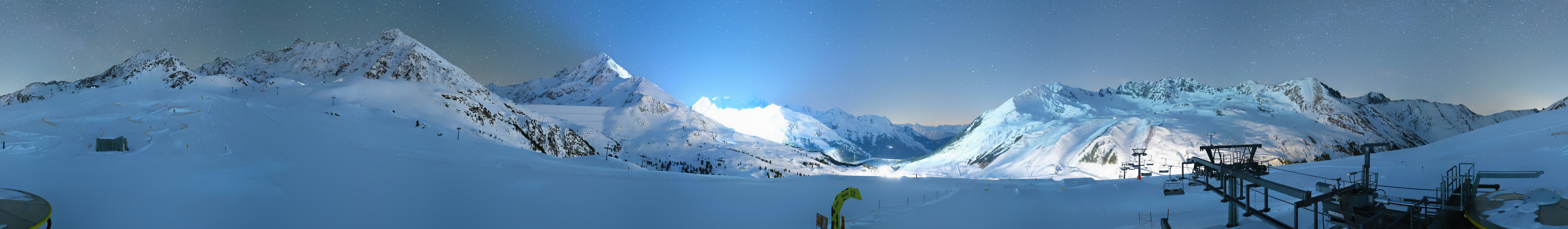 Archived image Webcam Kühtai - Chair lift Wiesbergbahn