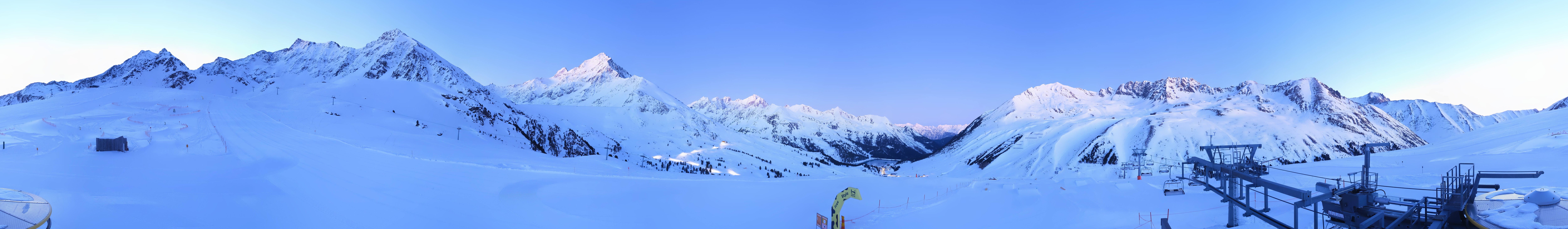 Archived image Webcam Kühtai - Chair lift Wiesbergbahn