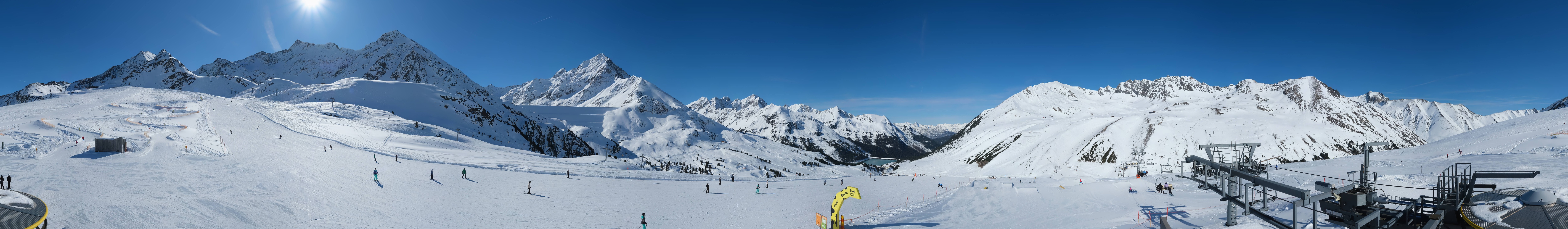 Archived image Webcam Kühtai - Chair lift Wiesbergbahn