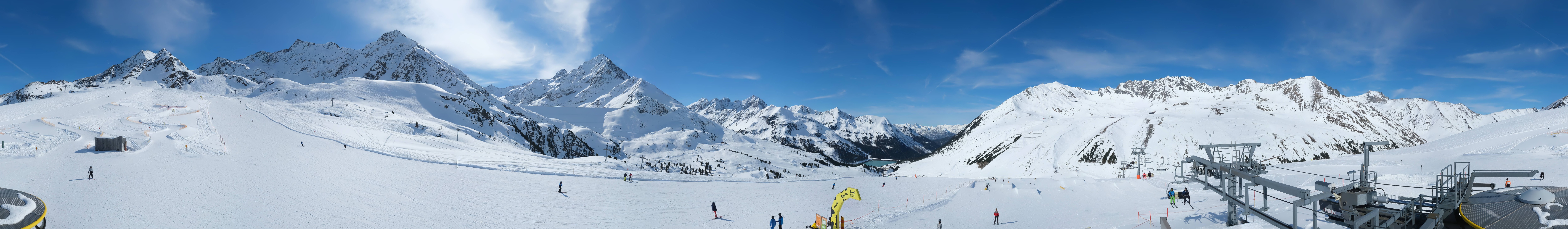 Archived image Webcam Kühtai - Chair lift Wiesbergbahn