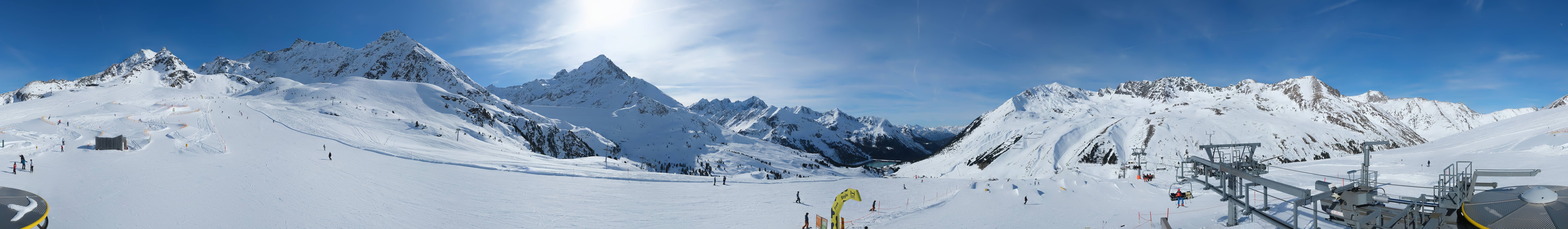 Archived image Webcam Kühtai - Chair lift Wiesbergbahn