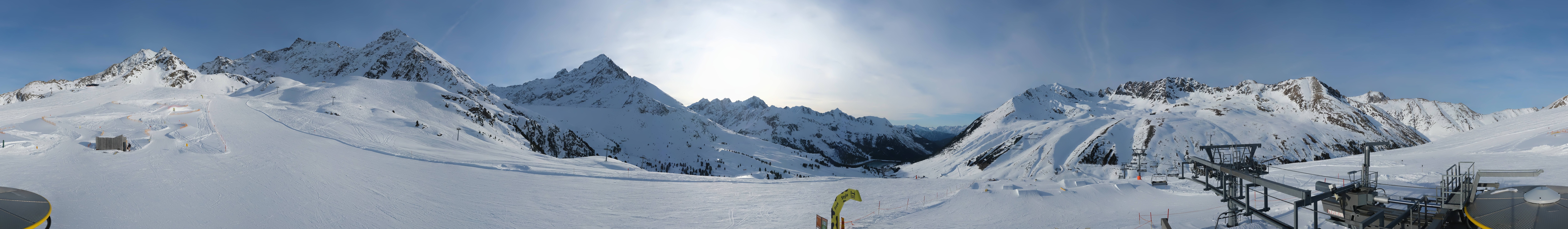 Archived image Webcam Kühtai - Chair lift Wiesbergbahn