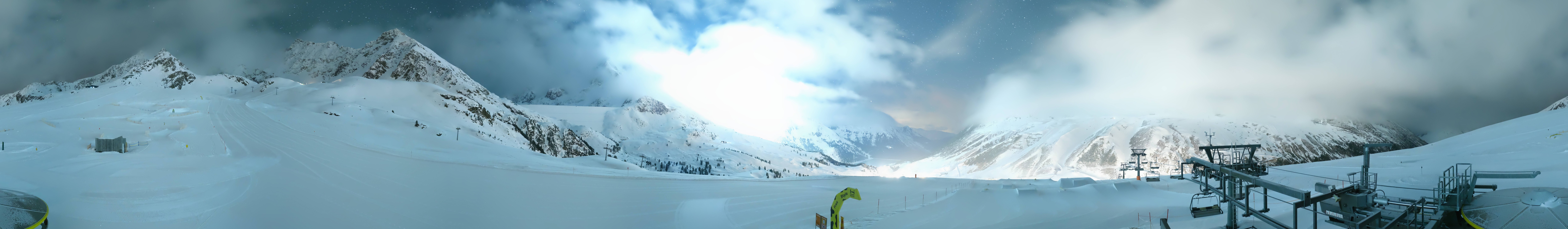 Archived image Webcam Kühtai - Chair lift Wiesbergbahn