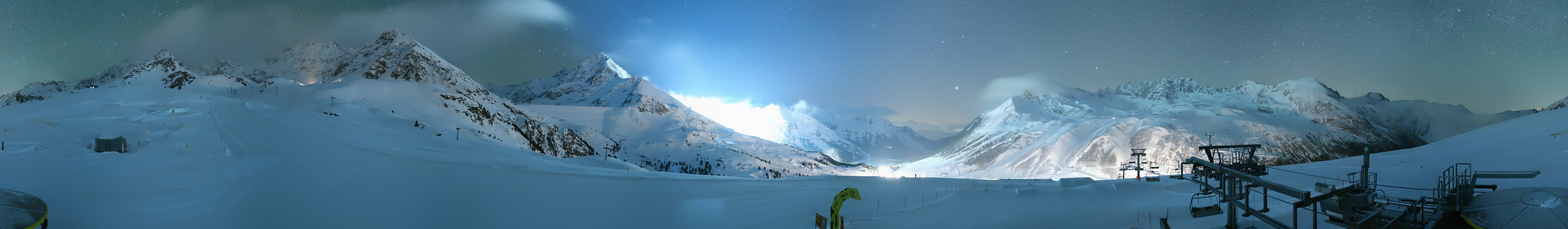 Archived image Webcam Kühtai - Chair lift Wiesbergbahn