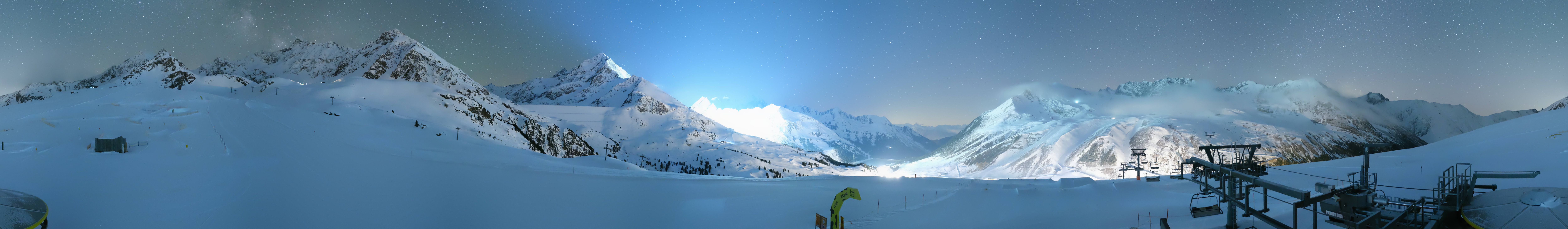 Archived image Webcam Kühtai - Chair lift Wiesbergbahn