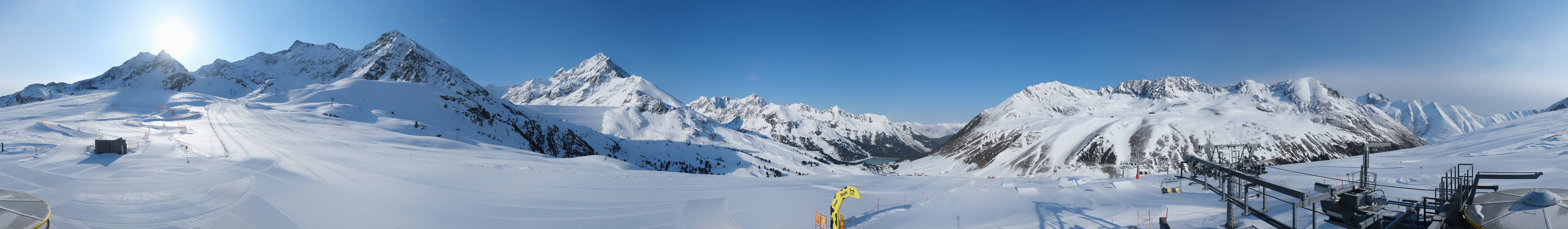Archived image Webcam Kühtai - Chair lift Wiesbergbahn