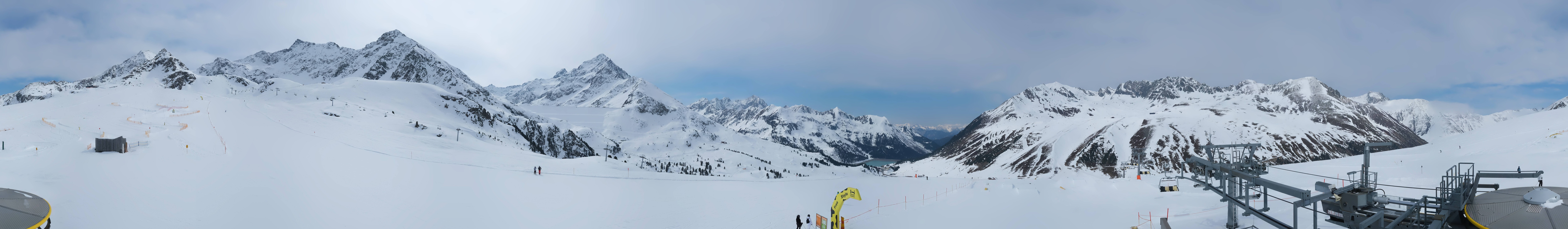 Archived image Webcam Kühtai - Chair lift Wiesbergbahn