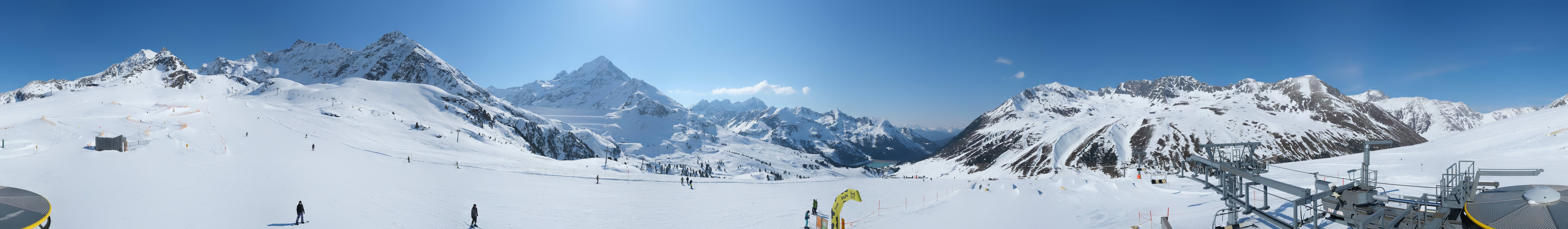 Archived image Webcam Kühtai - Chair lift Wiesbergbahn