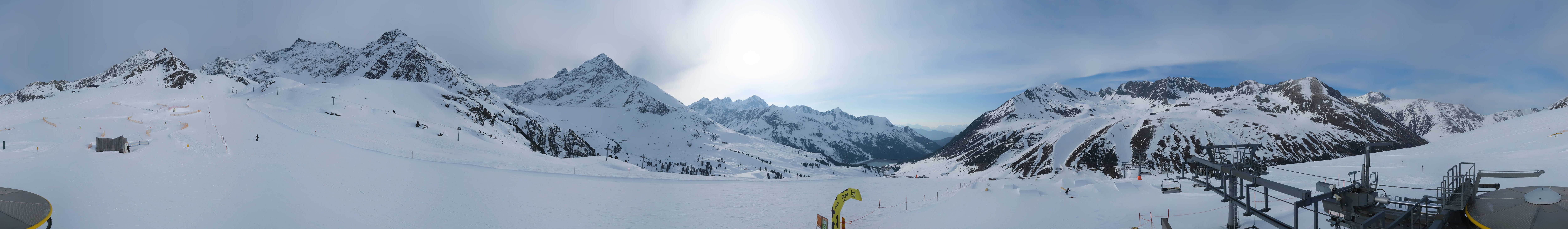 Archived image Webcam Kühtai - Chair lift Wiesbergbahn