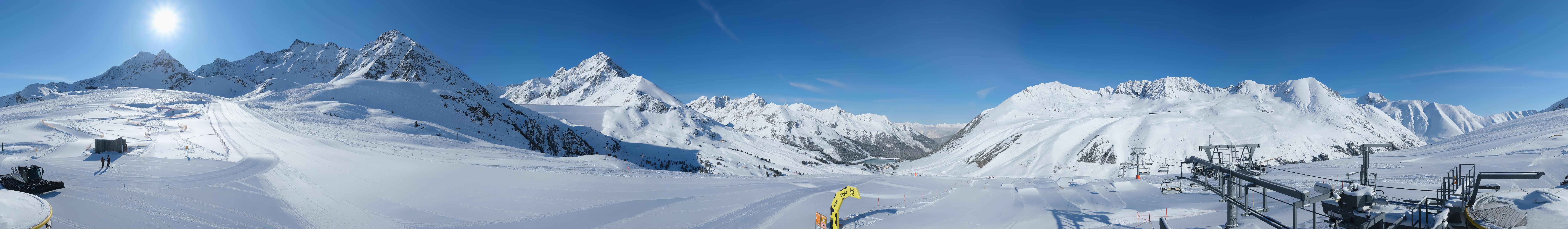 Archived image Webcam Kühtai - Chair lift Wiesbergbahn