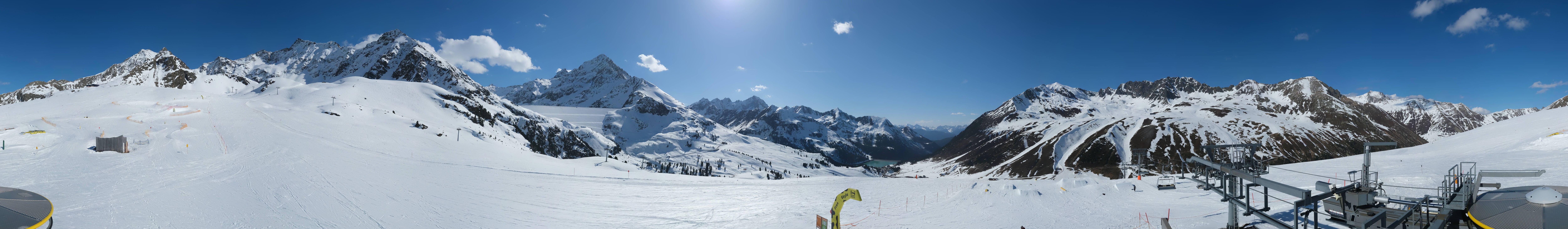 Archived image Webcam Kühtai - Chair lift Wiesbergbahn
