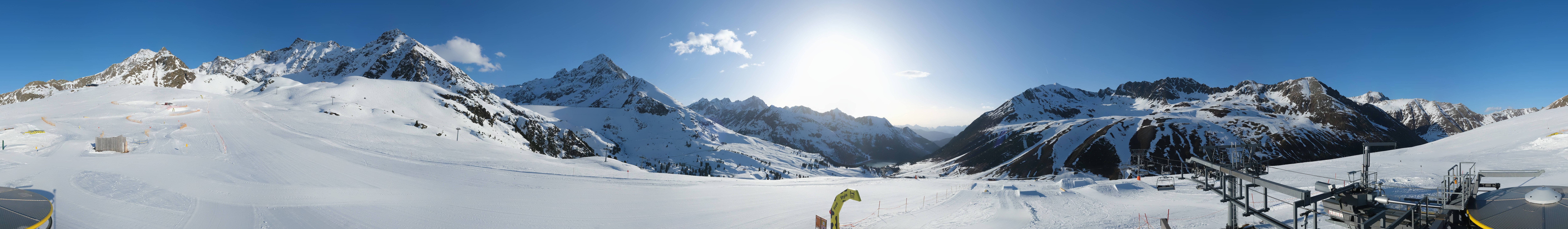 Archived image Webcam Kühtai - Chair lift Wiesbergbahn