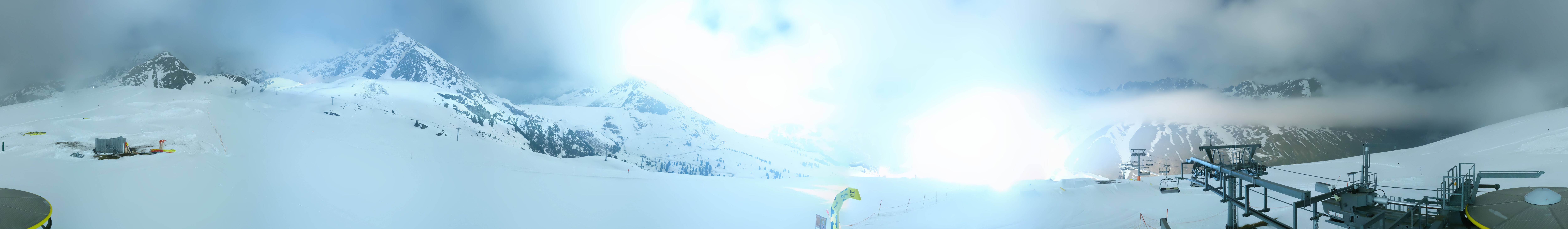 Archived image Webcam Kühtai - Chair lift Wiesbergbahn