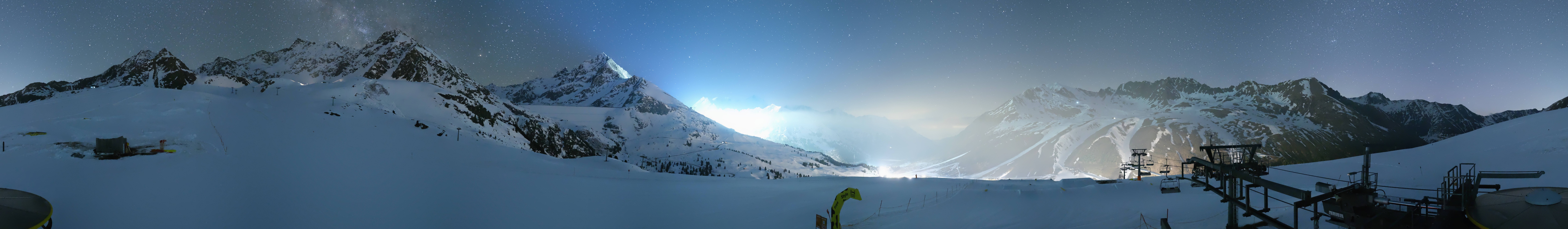 Archived image Webcam Kühtai - Chair lift Wiesbergbahn