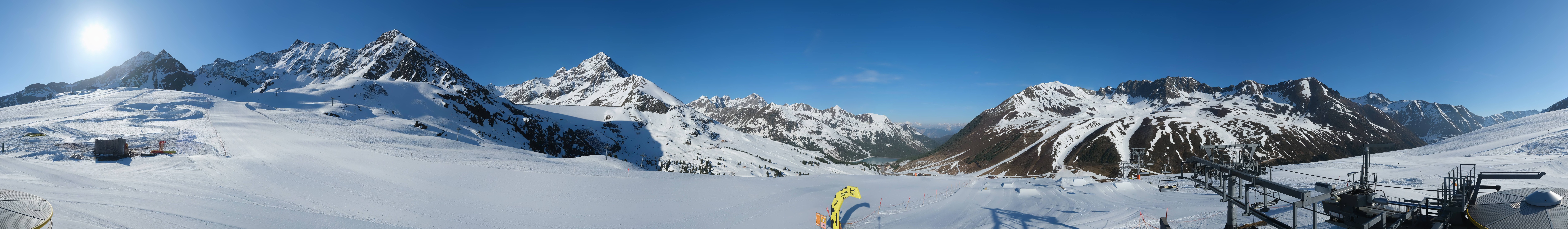Archived image Webcam Kühtai - Chair lift Wiesbergbahn