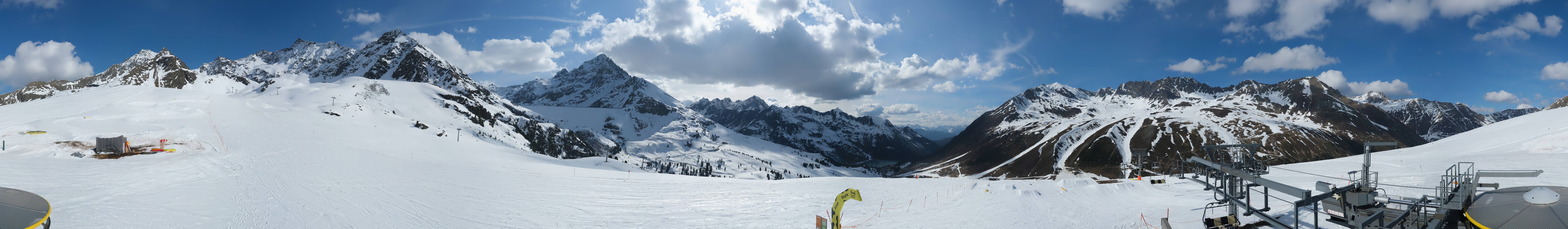 Archived image Webcam Kühtai - Chair lift Wiesbergbahn