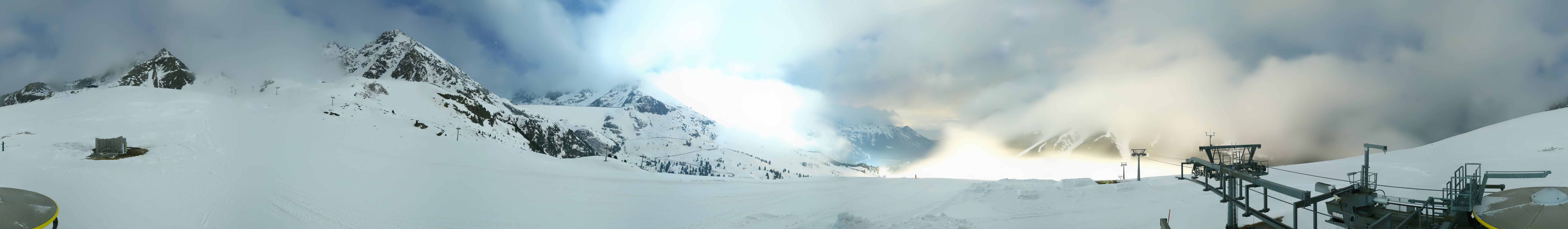 Archived image Webcam Kühtai - Chair lift Wiesbergbahn