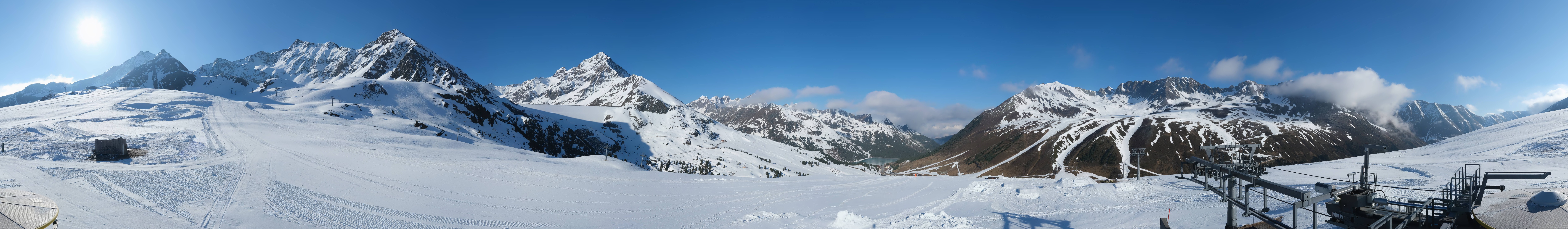 Archived image Webcam Kühtai - Chair lift Wiesbergbahn