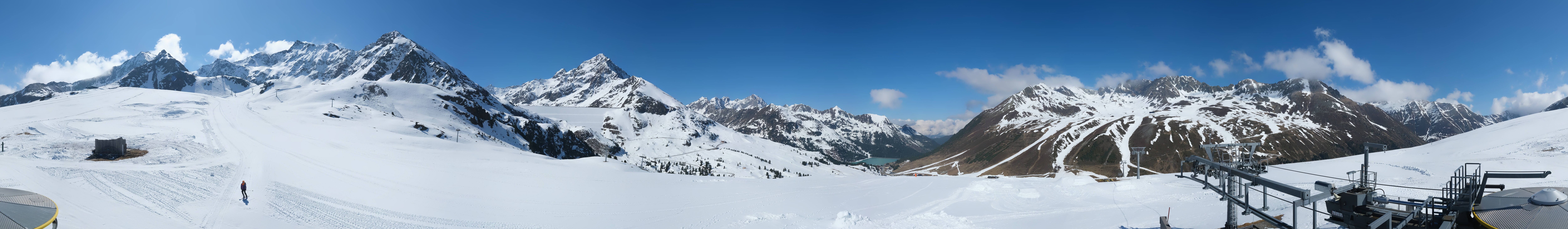 Archived image Webcam Kühtai - Chair lift Wiesbergbahn