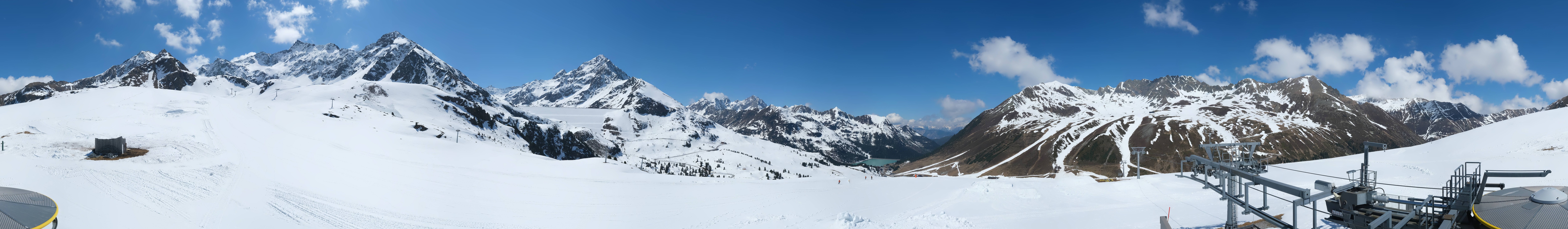 Archived image Webcam Kühtai - Chair lift Wiesbergbahn
