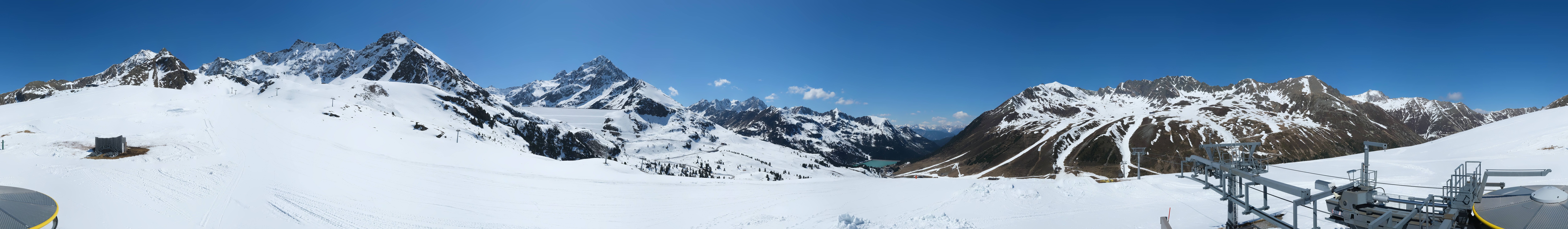 Archived image Webcam Kühtai - Chair lift Wiesbergbahn