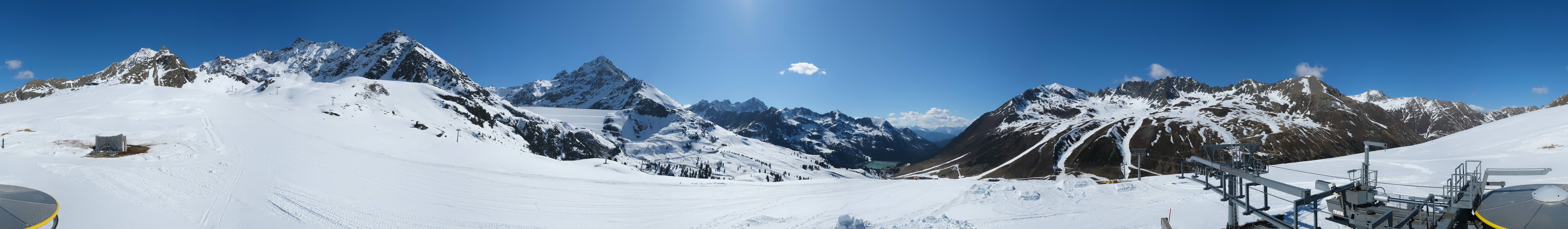 Archived image Webcam Kühtai - Chair lift Wiesbergbahn