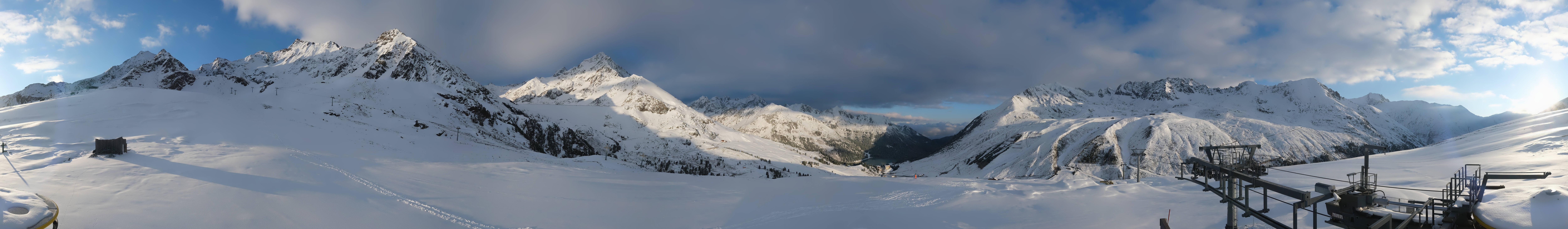 Archived image Webcam Kühtai - Chair lift Wiesbergbahn