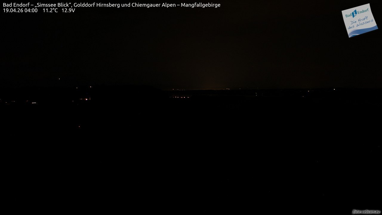 Archived image Webcam Bad Endorf - Simssee - View to Wendelstein