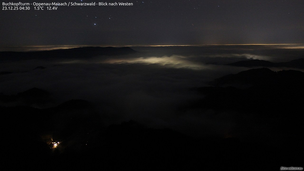 Archiv Foto Webcam Buchkopfturm - Oppenau-Maisach/Schwarzwald - Blick nach Westen