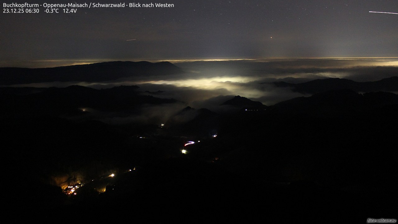 Archiv Foto Webcam Buchkopfturm - Oppenau-Maisach/Schwarzwald - Blick nach Westen