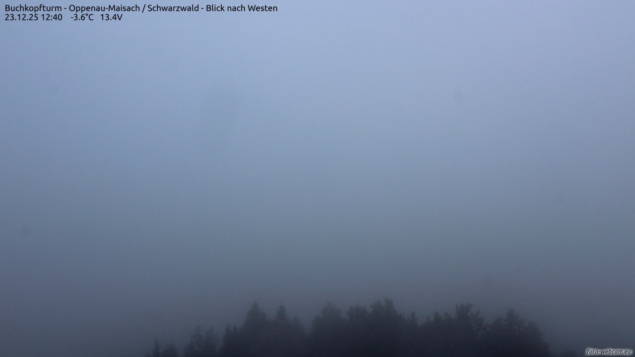 Archiv Foto Webcam Buchkopfturm - Oppenau-Maisach/Schwarzwald - Blick nach Westen